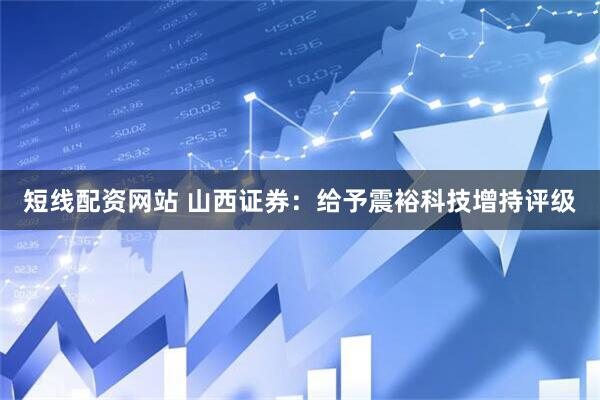 短线配资网站 山西证券：给予震裕科技增持评级